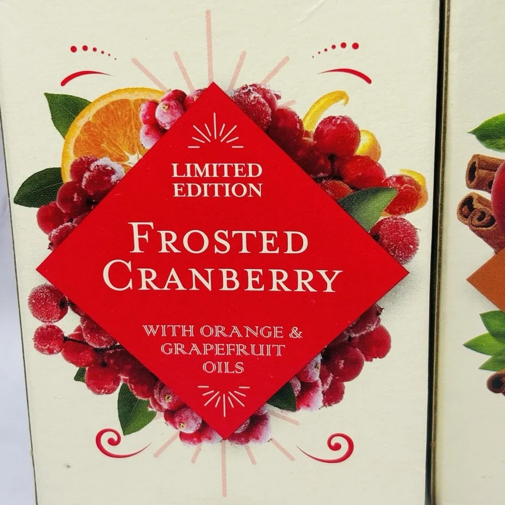 2 Bar Yardley‎ Soap Limited Edition Cinnamon Swirl & Frosted Cranberry 4oz